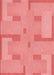 Patterned Light Coral Pink Rug, pat2163rd