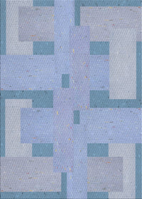 Machine Washable Transitional Steel Blue Rug, wshpat2163