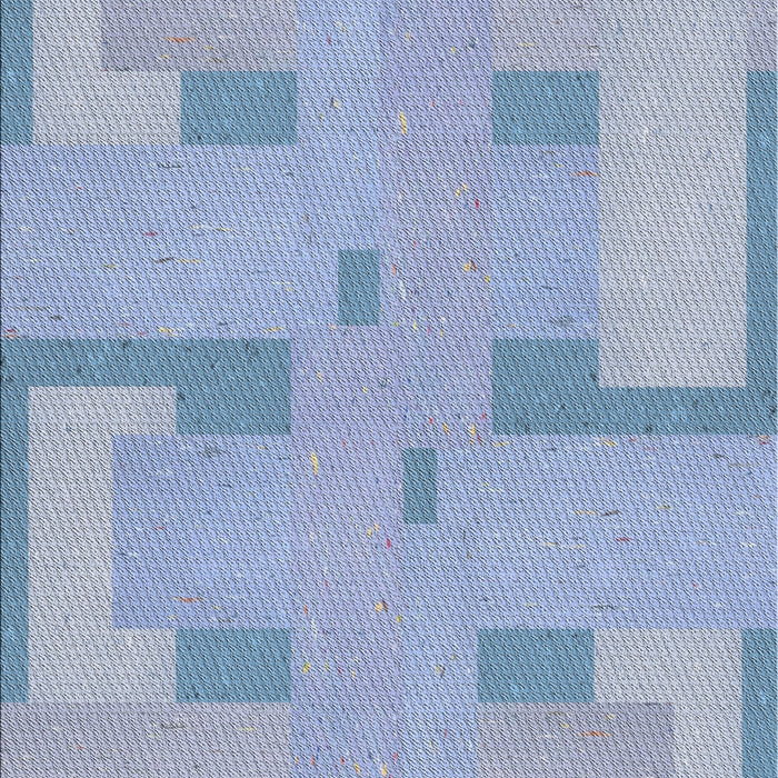 Patterned Steel Blue Novelty Rug, pat2163
