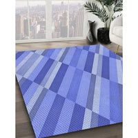 Patterned Blue Rug, pat2164blu