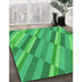 Machine Washable Transitional Neon Green Rug in a Family Room, wshpat2164grn