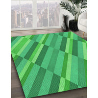 Patterned Neon Green Rug, pat2164grn