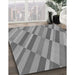 Machine Washable Transitional Dark Gray Rug in a Family Room, wshpat2164gry