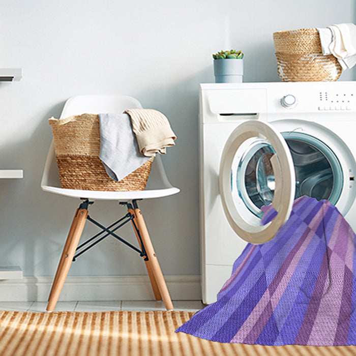 Machine Washable Transitional Bright Lilac Purple Rug in a Washing Machine, wshpat2164pur