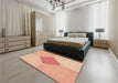 Patterned Orange Rug in a Bedroom, pat2165org