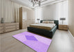 Patterned Purple Rug in a Bedroom, pat2165pur