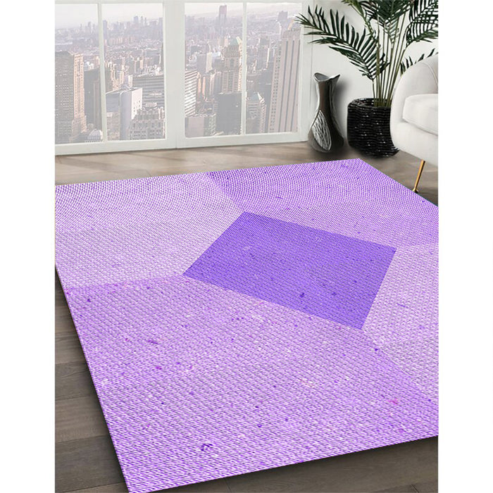 Machine Washable Transitional Purple Rug in a Family Room, wshpat2165pur