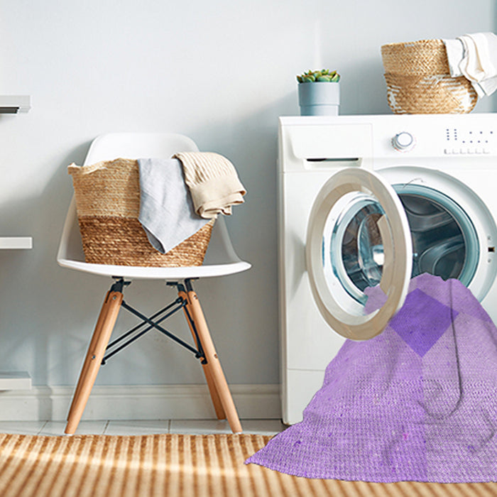 Machine Washable Transitional Purple Rug in a Washing Machine, wshpat2165pur