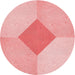 Square Patterned Pink Rug, pat2165rd