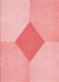 Machine Washable Transitional Pink Rug, wshpat2165rd