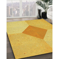 Patterned Yellow Rug, pat2165yw