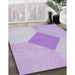 Machine Washable Transitional Periwinkle Pink Rug in a Family Room, wshpat2165