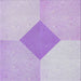 Sideview of Machine Washable Transitional Periwinkle Pink Rug, wshpat2165