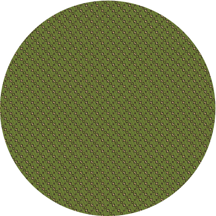 Square Patterned Army Green Rug, pat2166brn