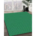 Machine Washable Transitional Spring Green Rug in a Family Room, wshpat2166lblu