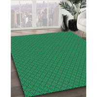 Patterned Spring Green Rug, pat2166lblu