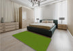 Patterned Green Rug in a Bedroom, pat2166yw