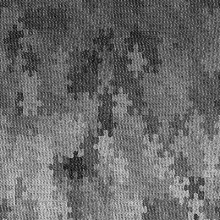 Patterned Black Rug, pat2167gry