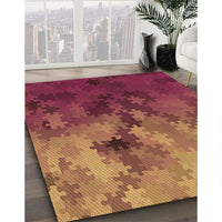 Patterned Orange Rug, pat2167org