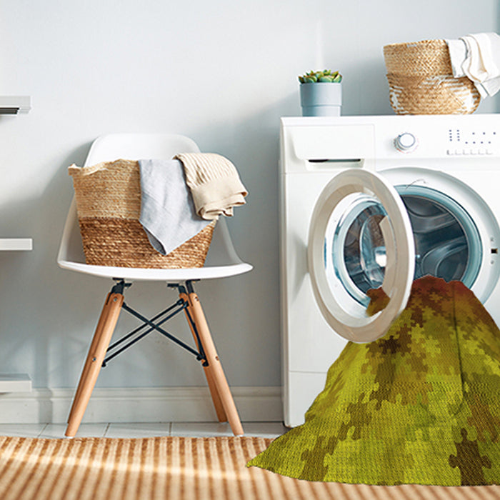 Machine Washable Transitional Caramel Brown Rug in a Washing Machine, wshpat2167yw