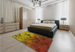 Patterned Caramel Brown Rug in a Bedroom, pat2167yw