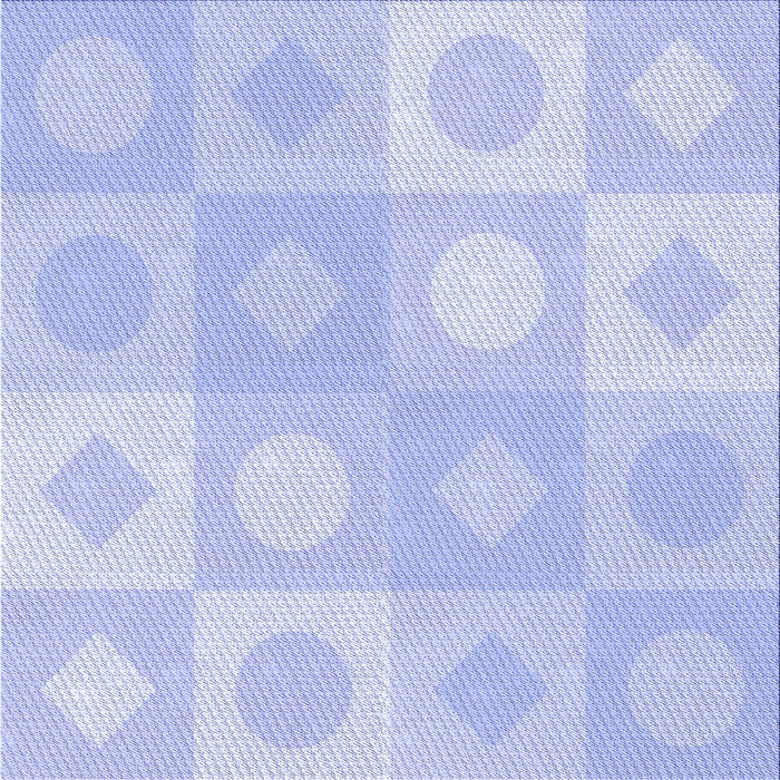 Round Patterned Blue Rug, pat2168blu