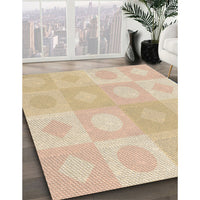 Patterned Khaki Gold Rug, pat2168brn