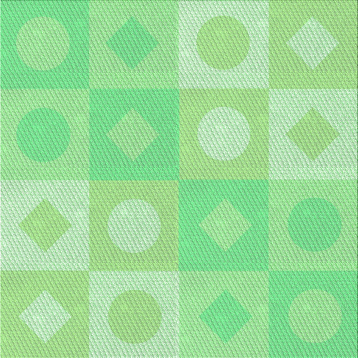 Round Patterned Green Rug, pat2168grn