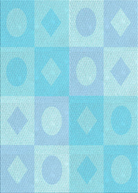 Machine Washable Transitional Diamond Blue Rug, wshpat2168lblu