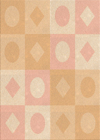 Machine Washable Transitional Pastel Orange Rug, wshpat2168org