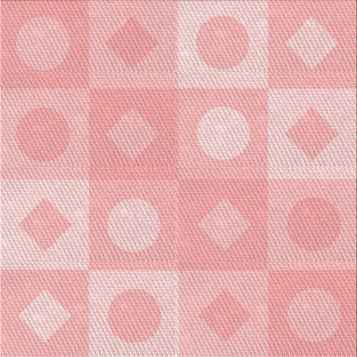 Round Machine Washable Transitional Pastel Red Pink Rug, wshpat2168rd