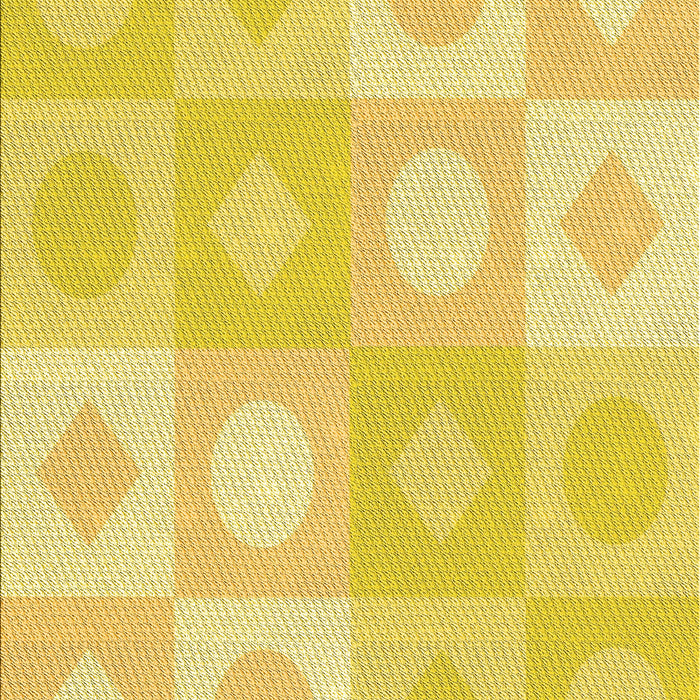 Machine Washable Transitional Bold Yellow Rug, wshpat2168yw