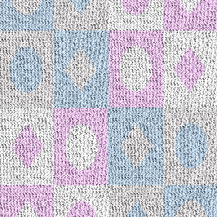 Patterned Lavender Purple Novelty Rug, pat2168