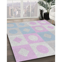 Patterned Lavender Purple Novelty Rug, pat2168