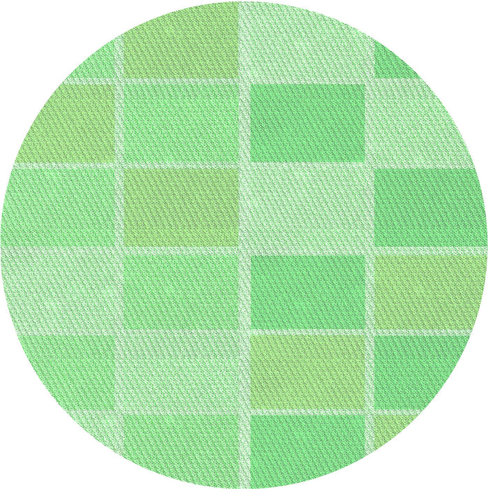 Square Patterned Green Rug, pat2169grn