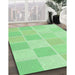 Machine Washable Transitional Green Rug in a Family Room, wshpat2169grn