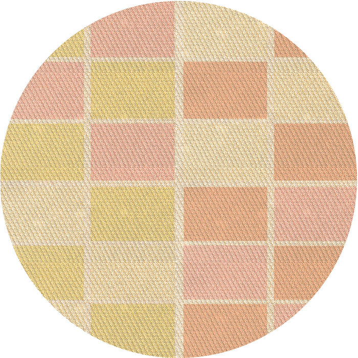 Square Patterned Sun Yellow Rug, pat2169org