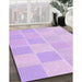 Machine Washable Transitional Violet Purple Rug in a Family Room, wshpat2169pur