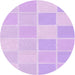 Square Patterned Violet Purple Rug, pat2169pur