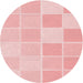 Square Machine Washable Transitional Pastel Red Pink Rug in a Living Room, wshpat2169rd