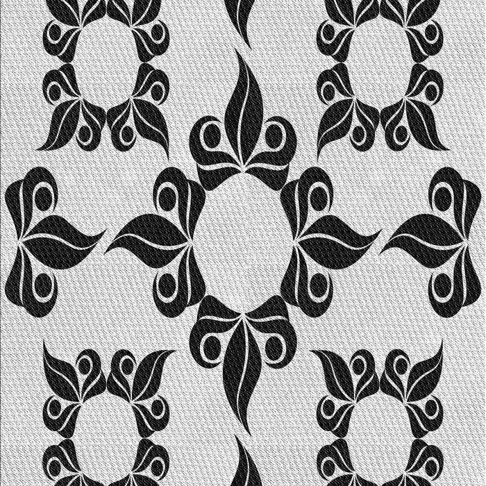 Patterned Off-White Novelty Rug, pat216