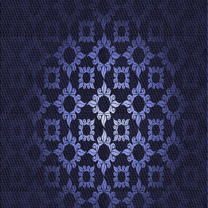 Patterned Black Rug, pat217blu