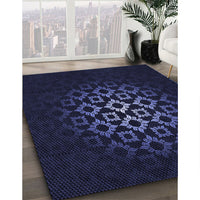 Patterned Black Rug, pat217blu