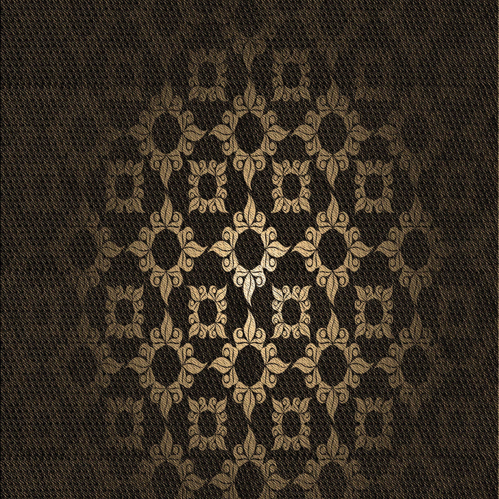 Patterned Black Rug, pat217brn