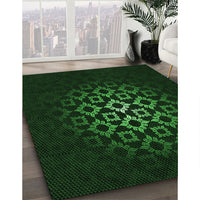 Patterned Green Rug, pat217grn