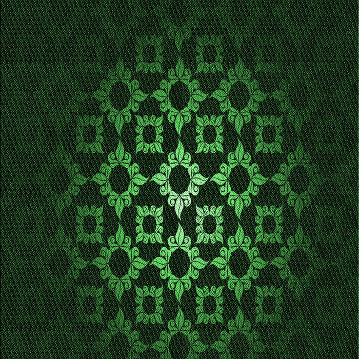 Patterned Green Rug, pat217grn