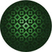 Square Patterned Green Rug, pat217grn