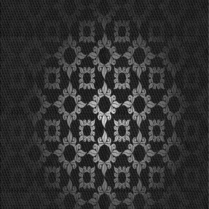 Patterned Black Rug, pat217gry