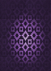 Machine Washable Transitional Deep Purple Rug, wshpat217pur