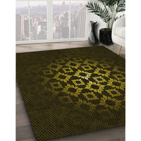 Patterned Black Rug, pat217yw